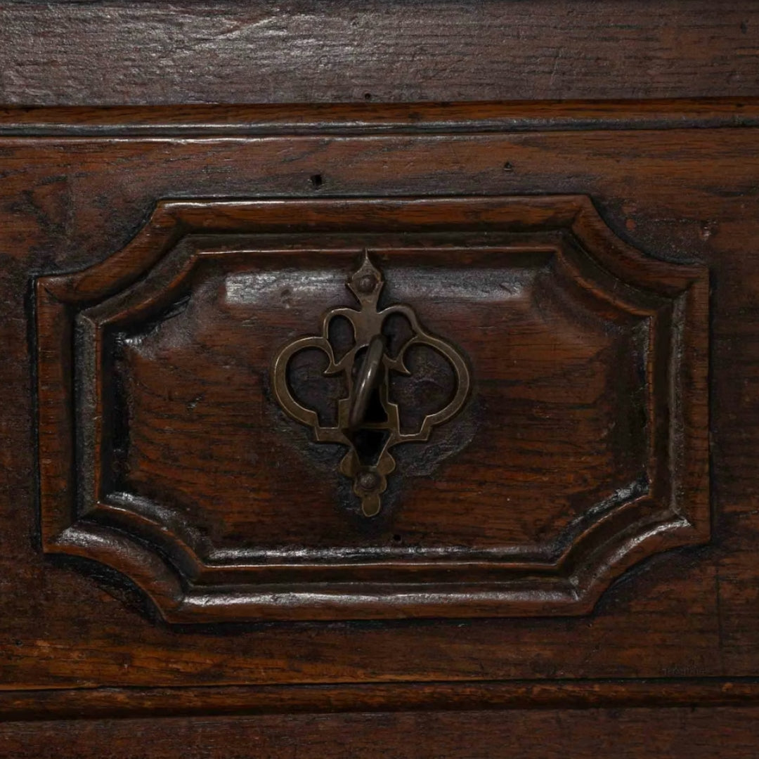 Antique French Provincial Wooden Chest, Circa 1890