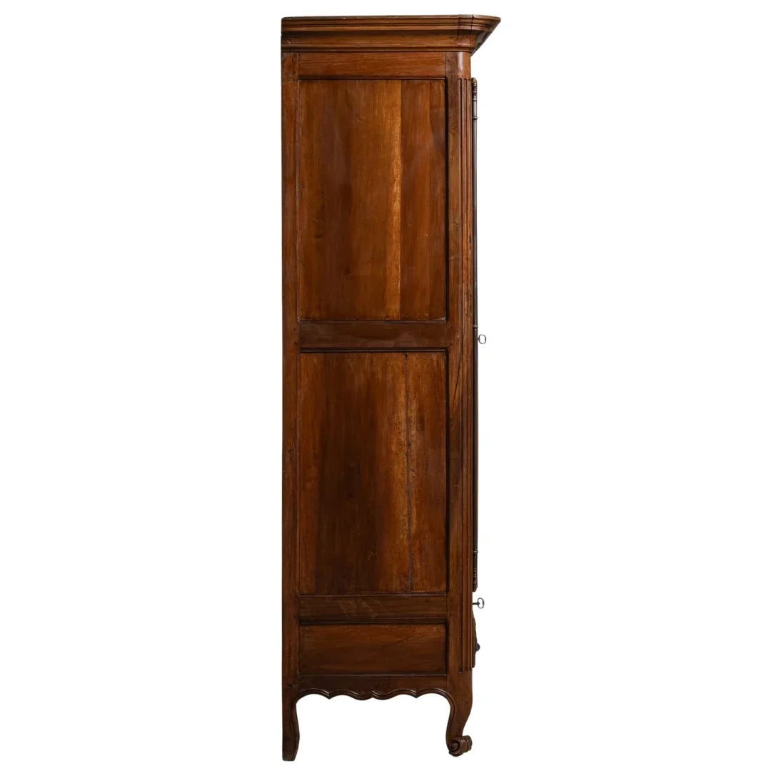 Antique French Renaissance Revival Walnut Armoire, Circa 1840