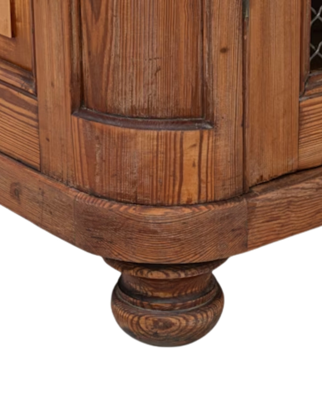 Antique French Wooden Cabinet with Metal Mesh, Circa 1860