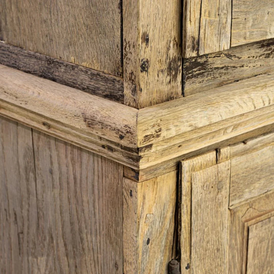 Antique German Oak Vitrine Cabinet, Circa 1840