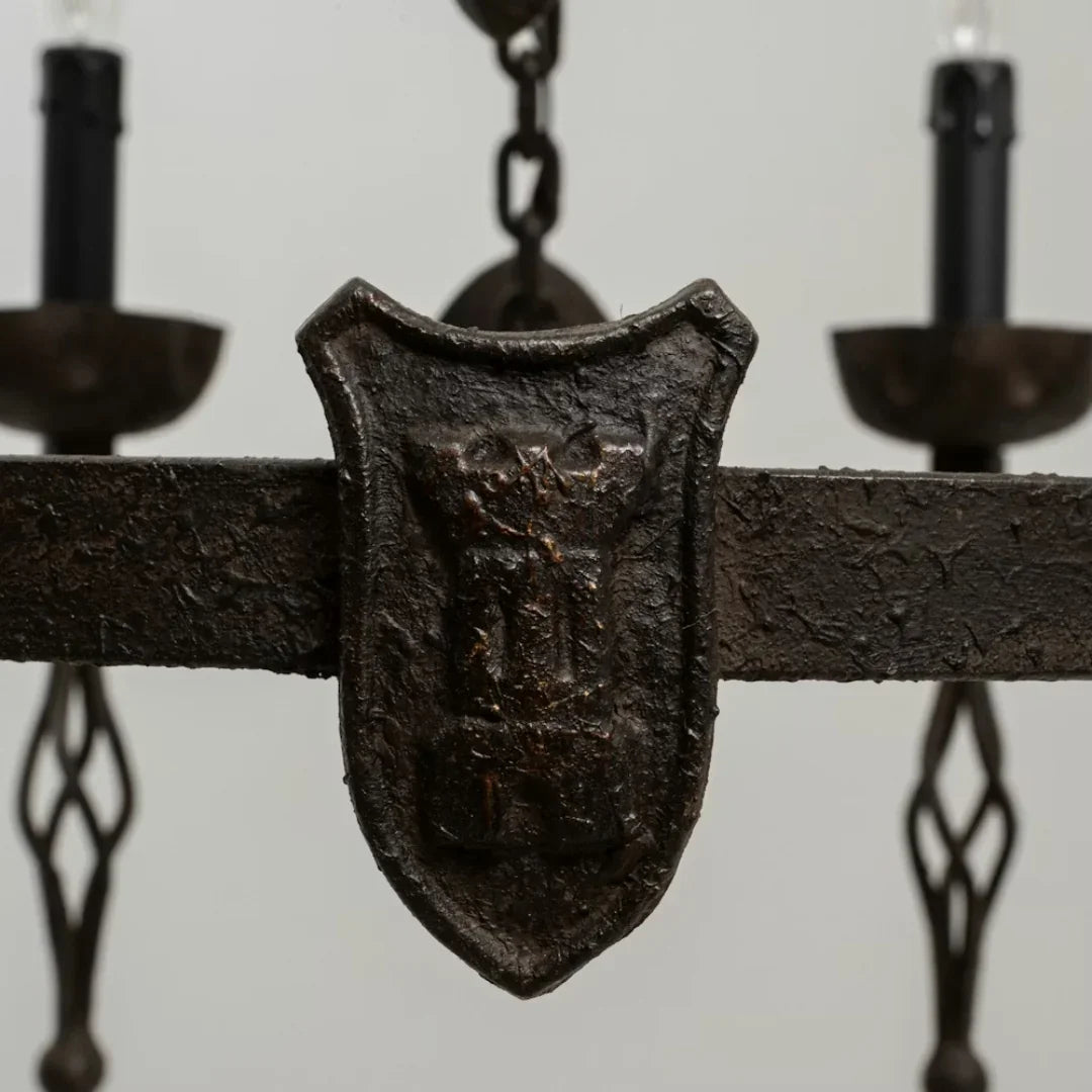Antique Gothic Revival Chandelier, Circa 1940
