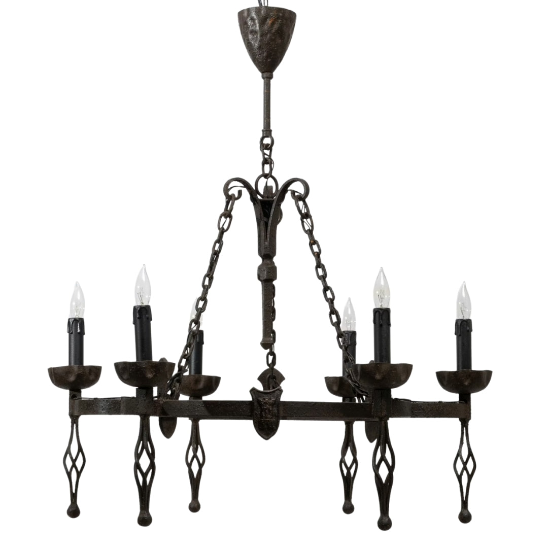 Antique Gothic Revival Chandelier, Circa 1940