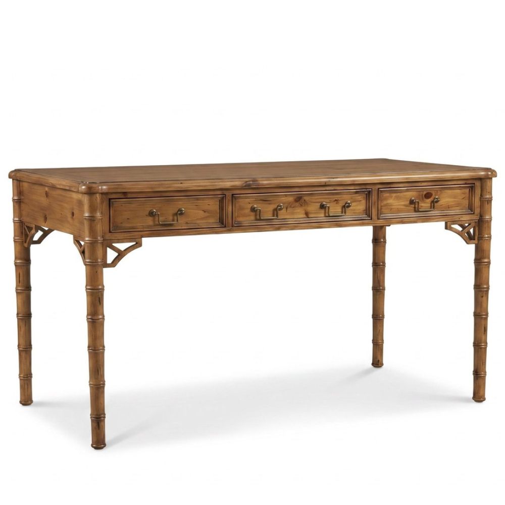 Wood Stained Cottage Bamboo Desk