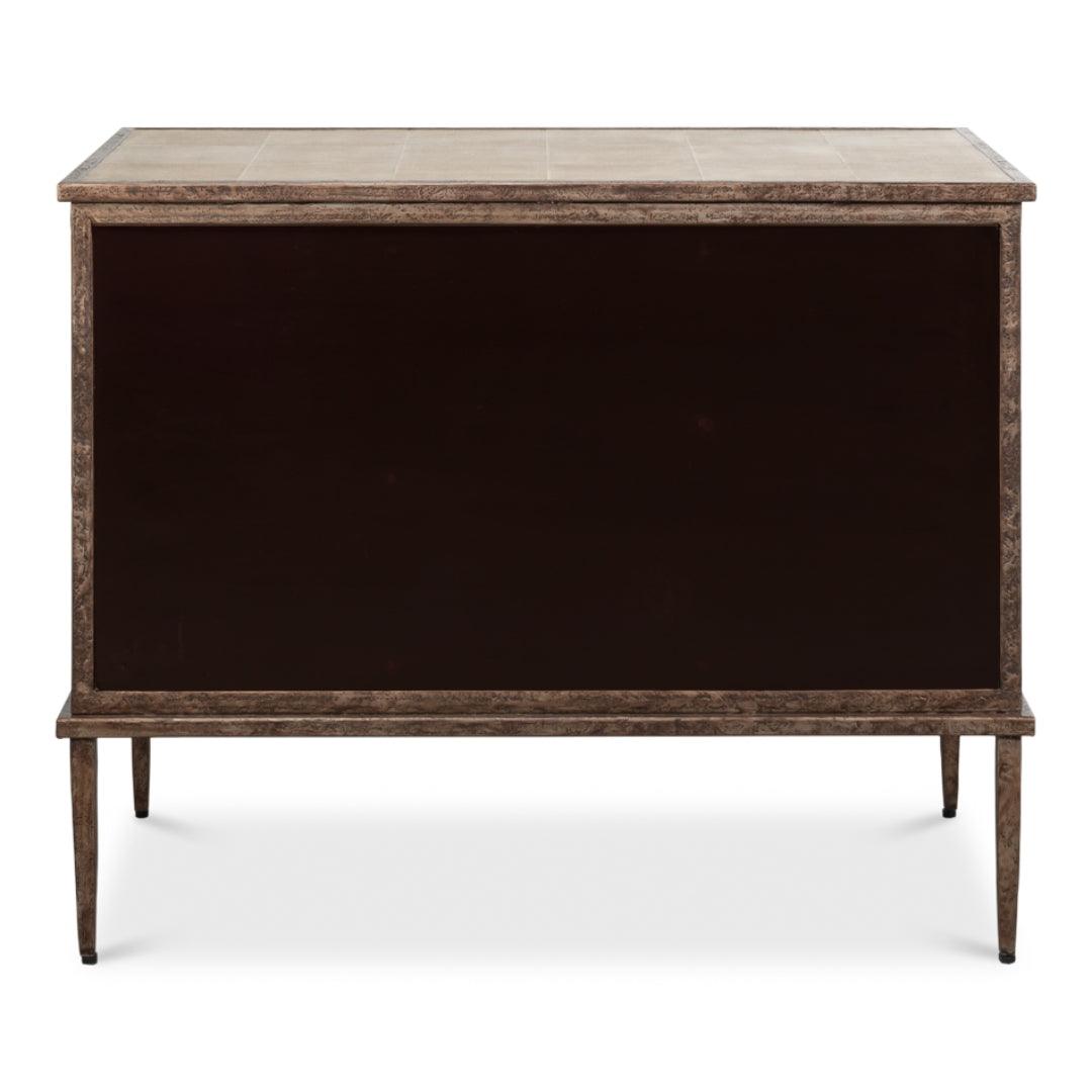 Antique Gray Shagreen Leather Wrapped Sideboard