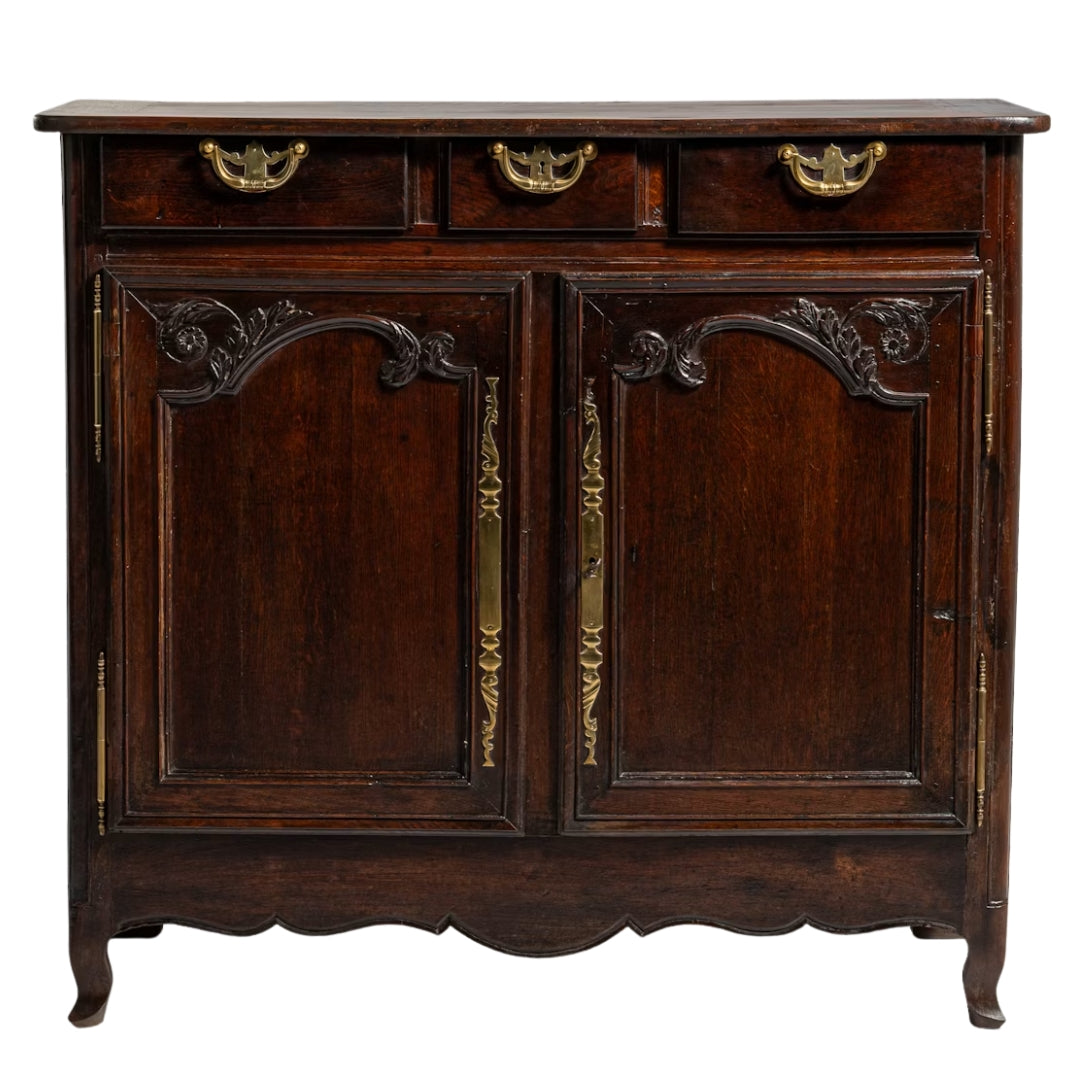 Antique Walnut Curio Sideboard Circa 1800