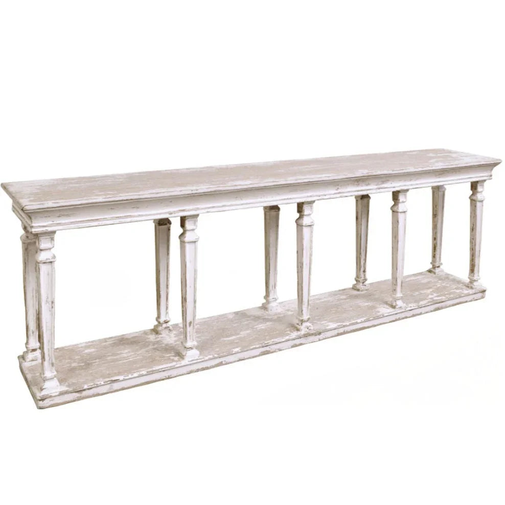 Avignon Rustic White Console Shelf