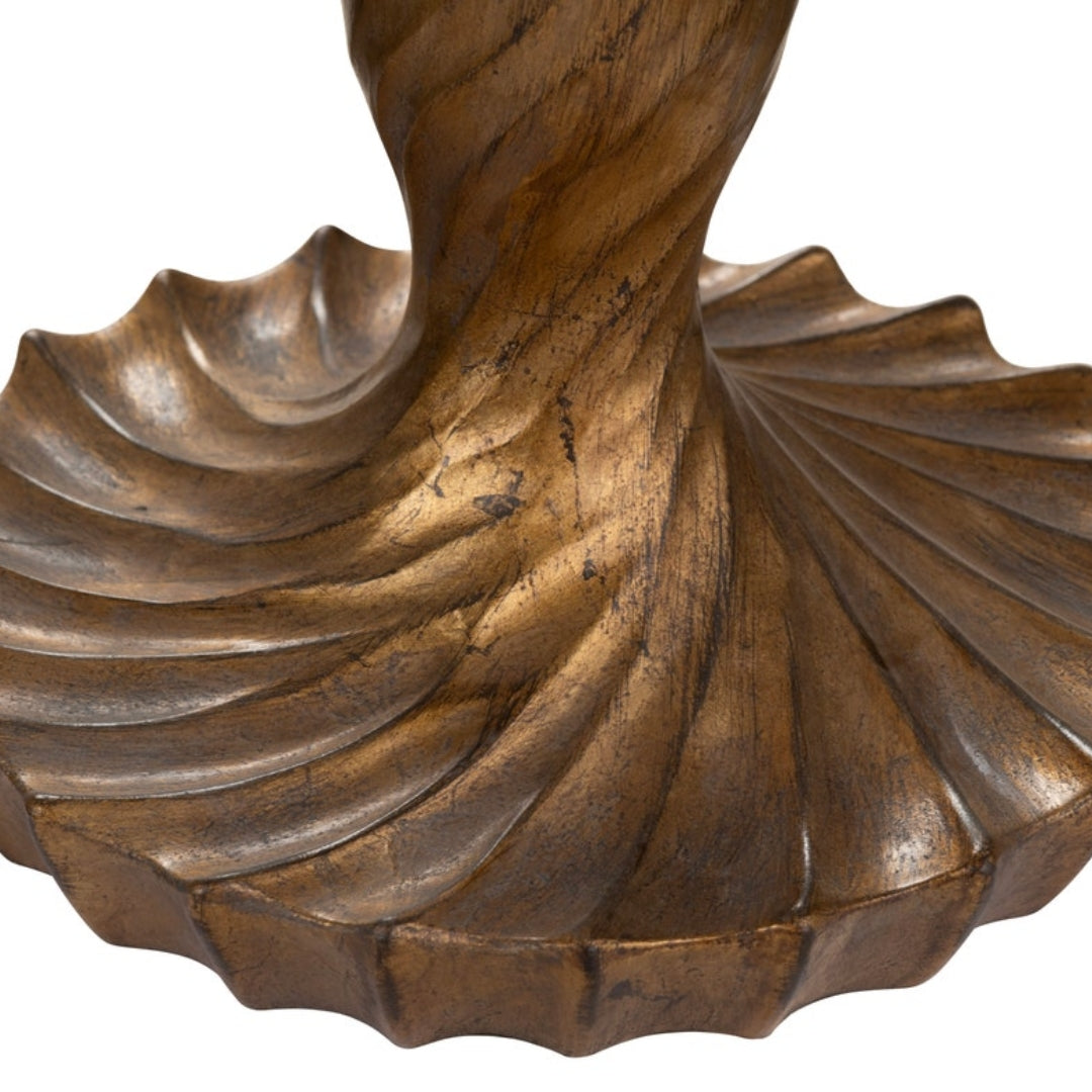 Antique Gold Twisted Table Lamps - Pair
