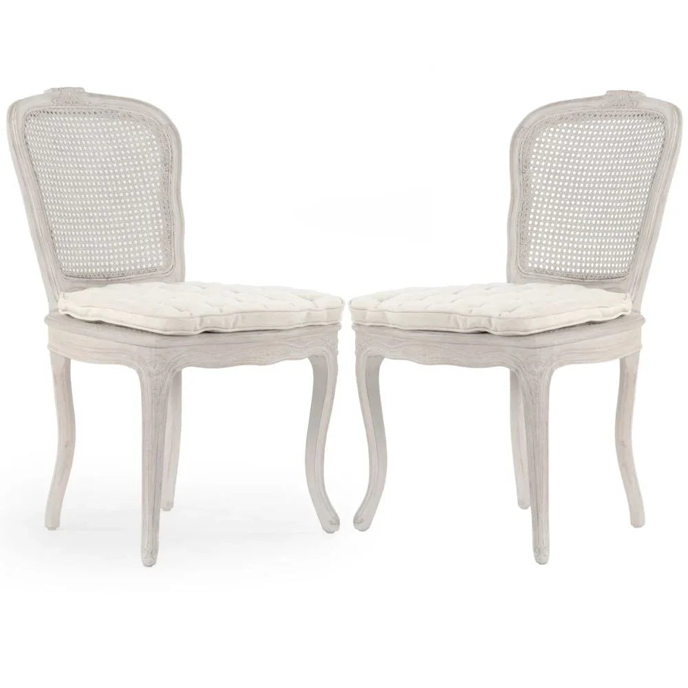 French Shabby Chic Cane Back Chair