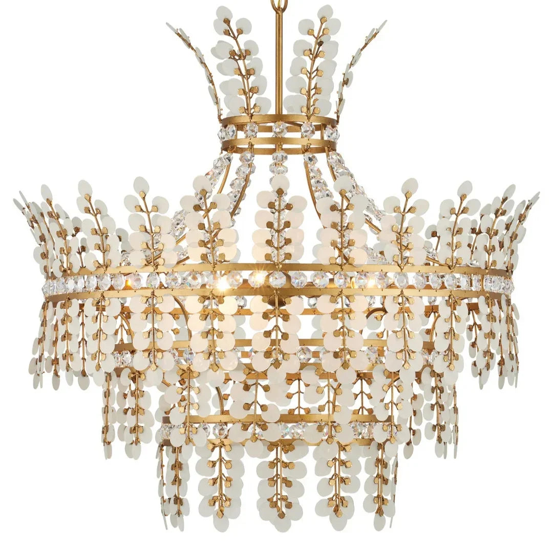 Art Deco Crystal Glass Chandelier