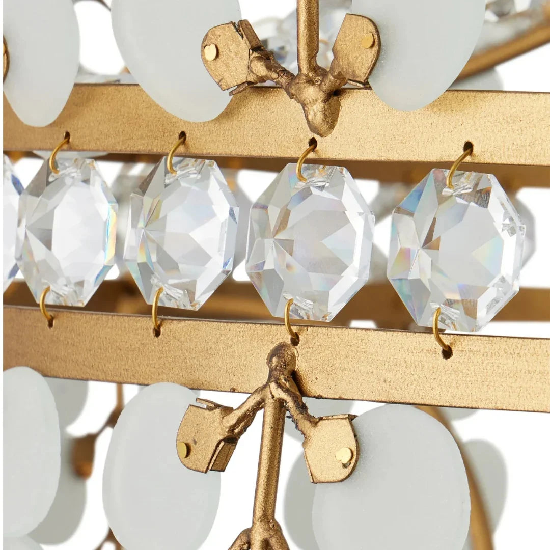 Art Deco Crystal Glass Chandelier