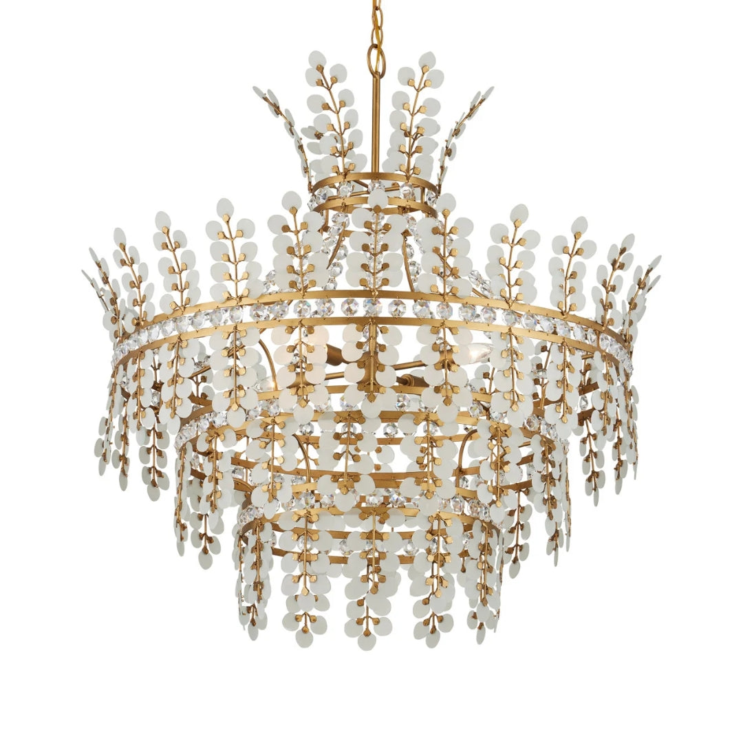 Art Deco Crystal Glass Chandelier