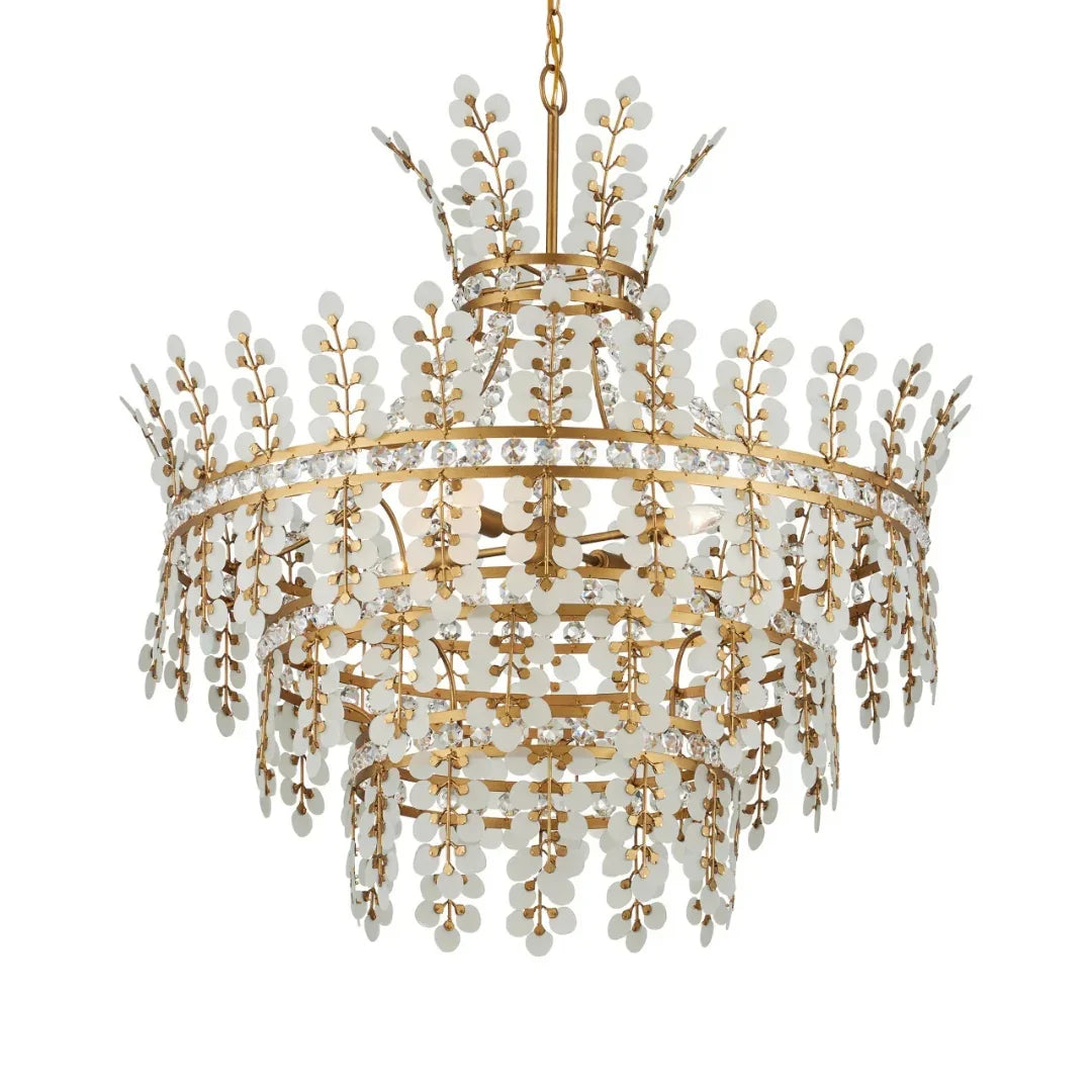 Art Deco Crystal Glass Chandelier
