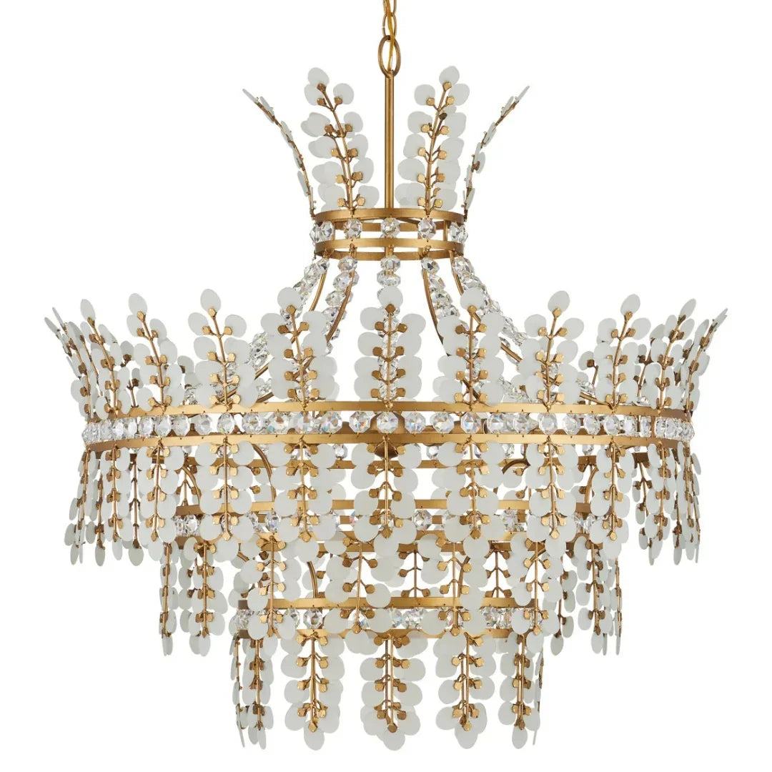 Art Deco Crystal Glass Chandelier