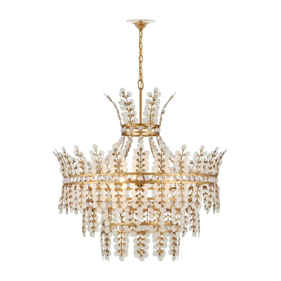 Art Deco Crystal Glass Chandelier