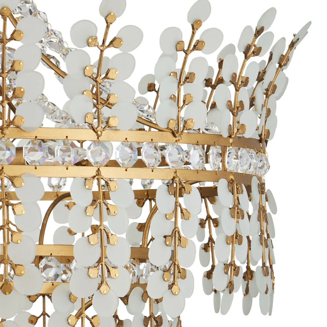 Art Deco Crystal Glass Chandelier
