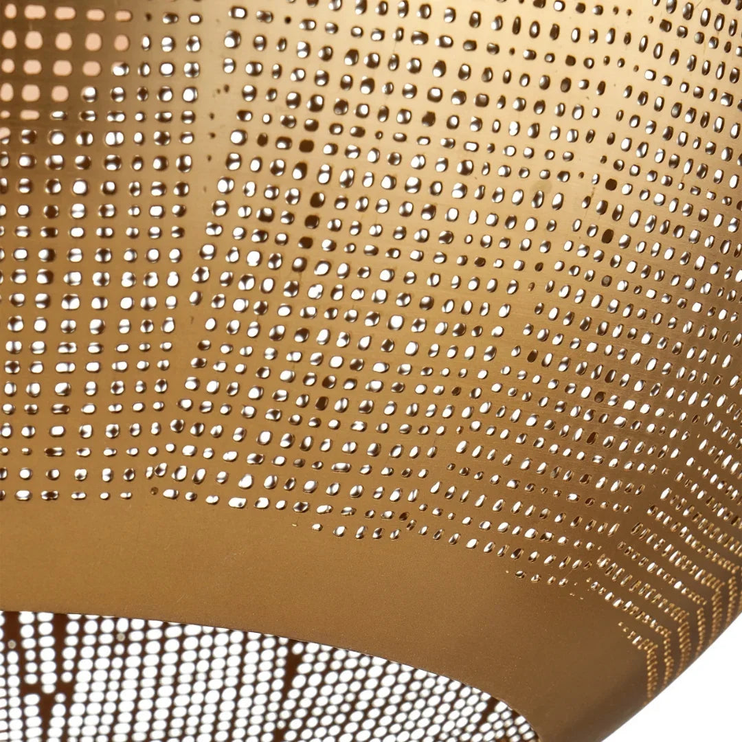 Artisanal Brass Orb Pendant Light