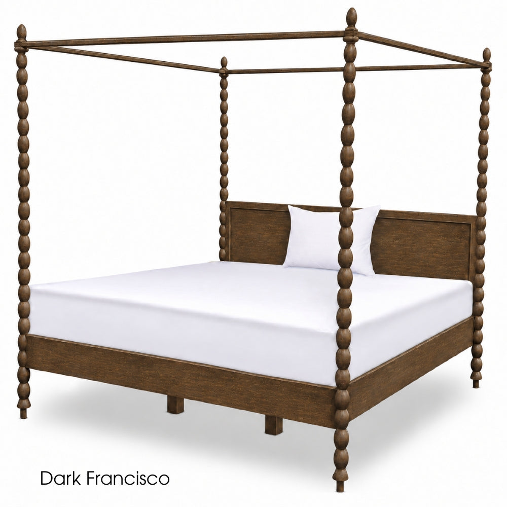 Rustic Aurelian Spindle Post Canopy Bed