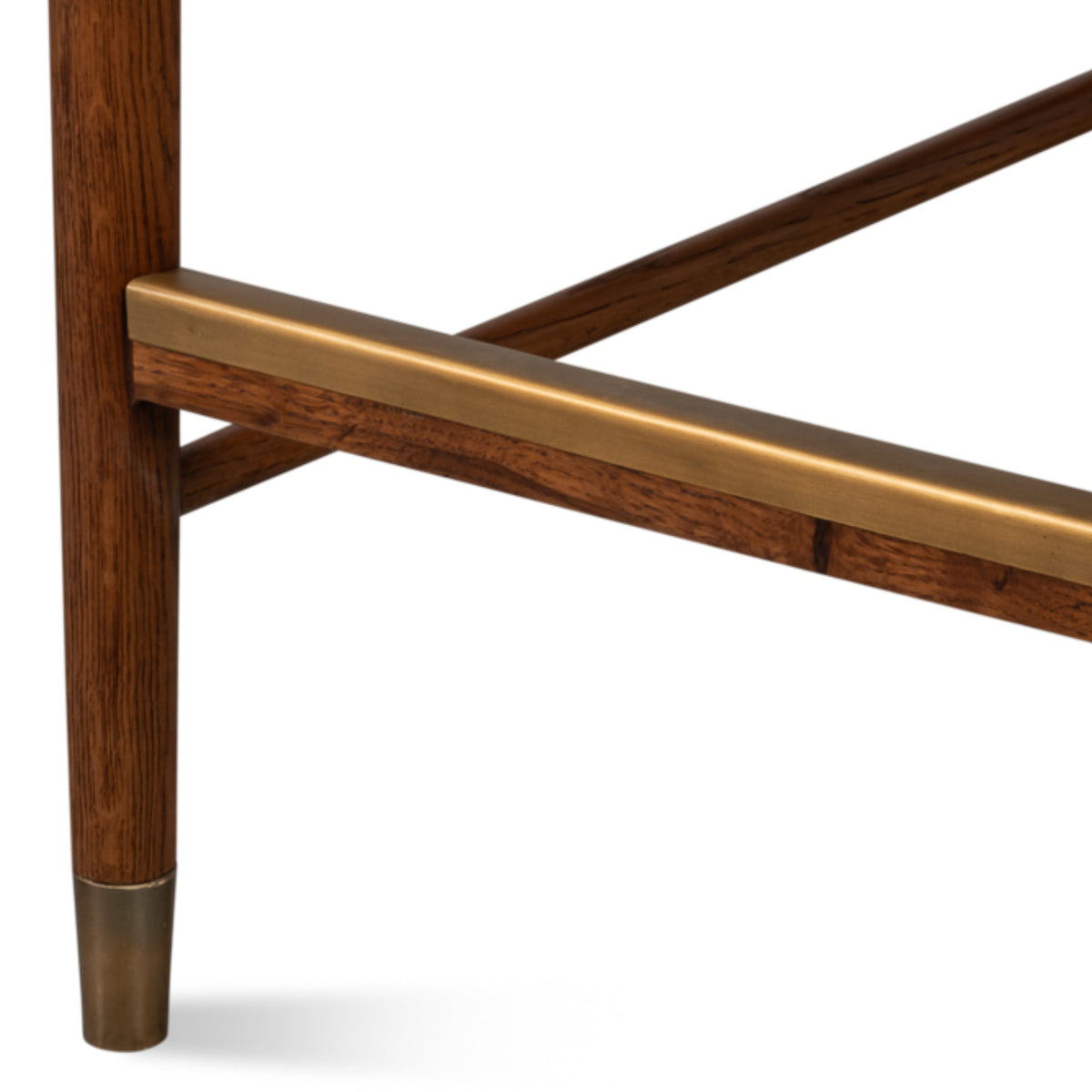 Aurelle Tan Upholstered Oak Counter Stool