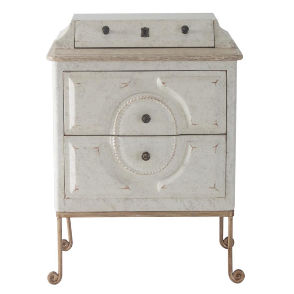 French Shabby Chic Secret Drawer Nightstand