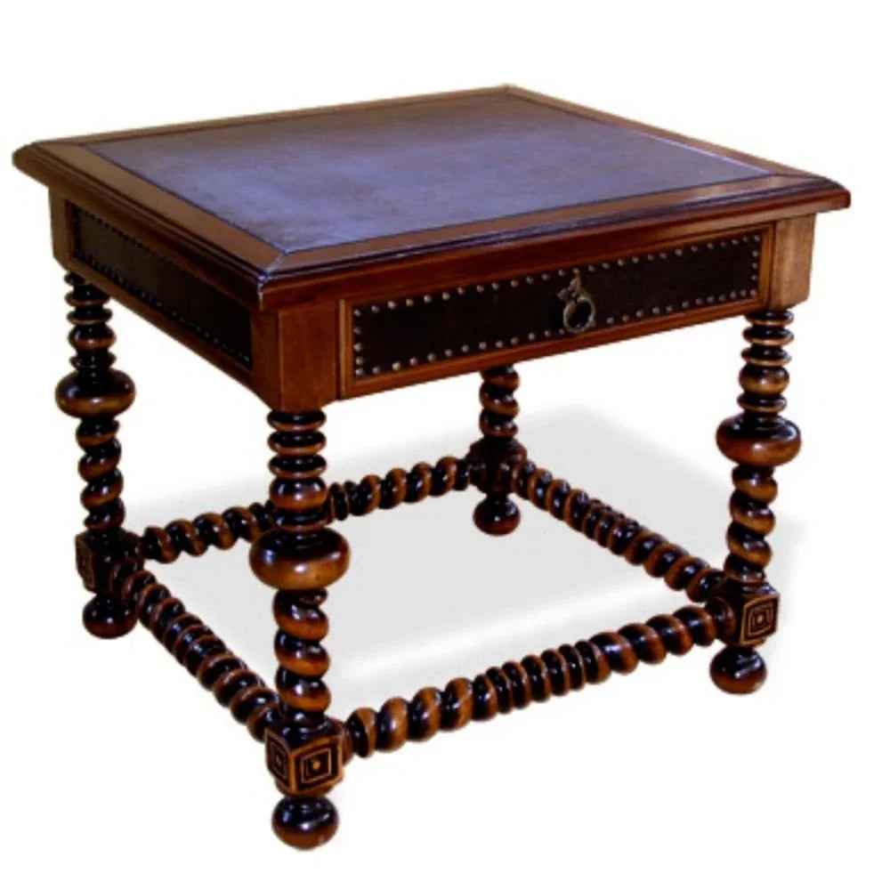 Spanish Villa Nail Studded End Table