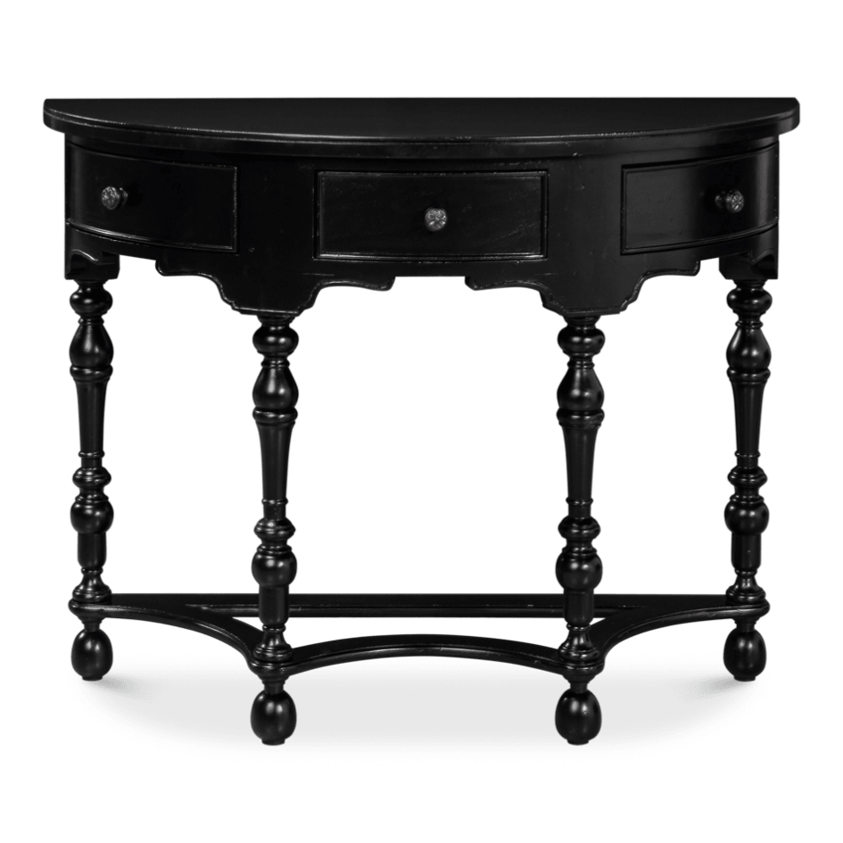 Imperial Black French Console Table