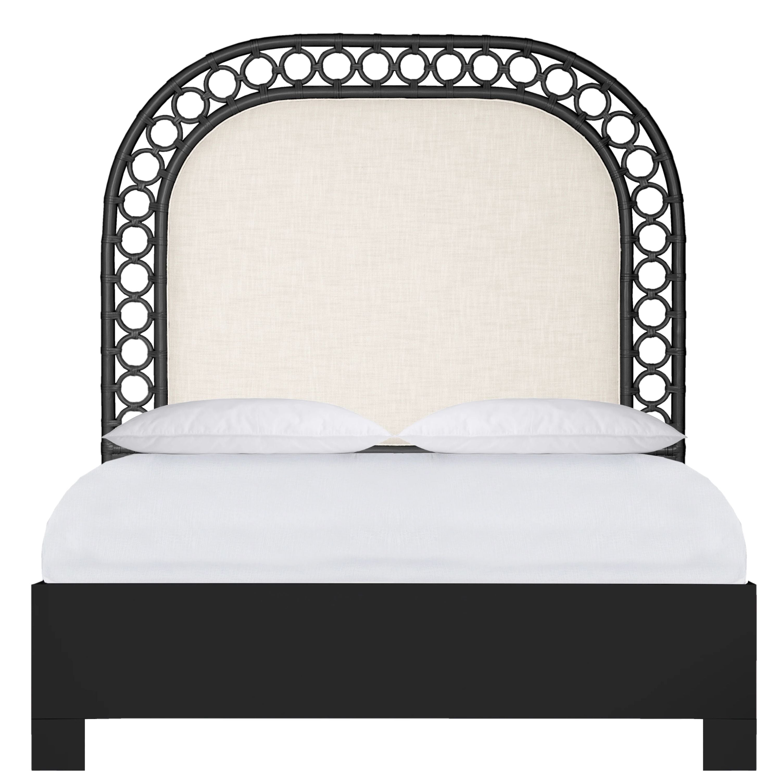 Solana Rattan and Wood Arched Bed