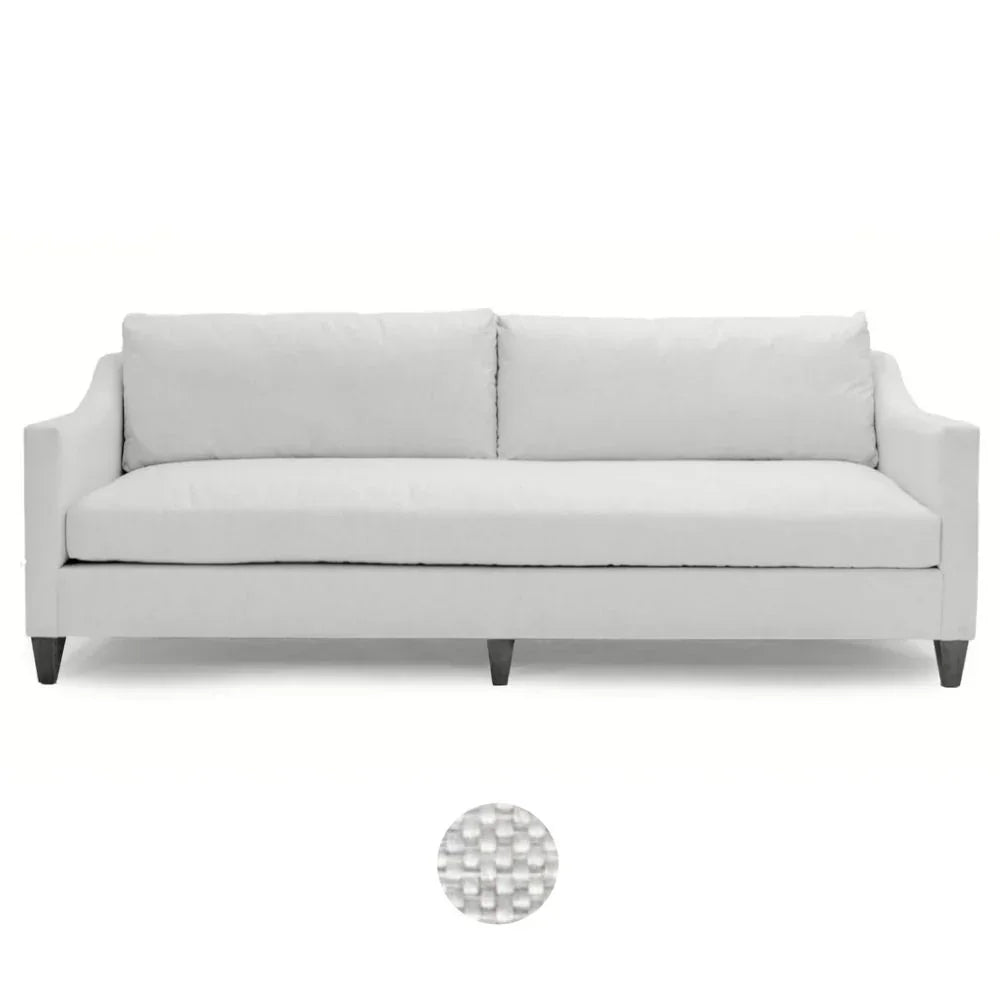Madison White Upholstered Sofa