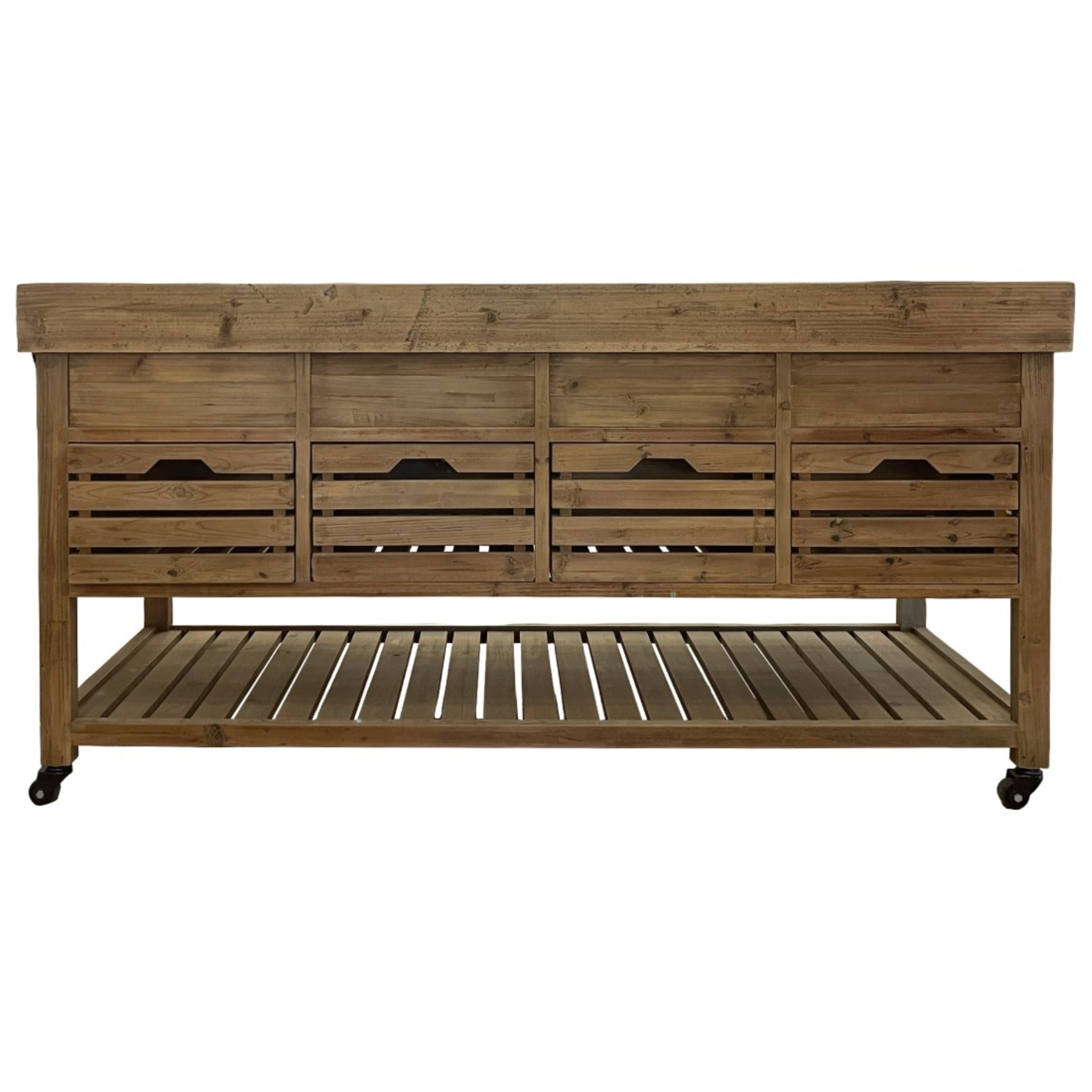 Blue Stone Reclaimed Pine Kitchen Island