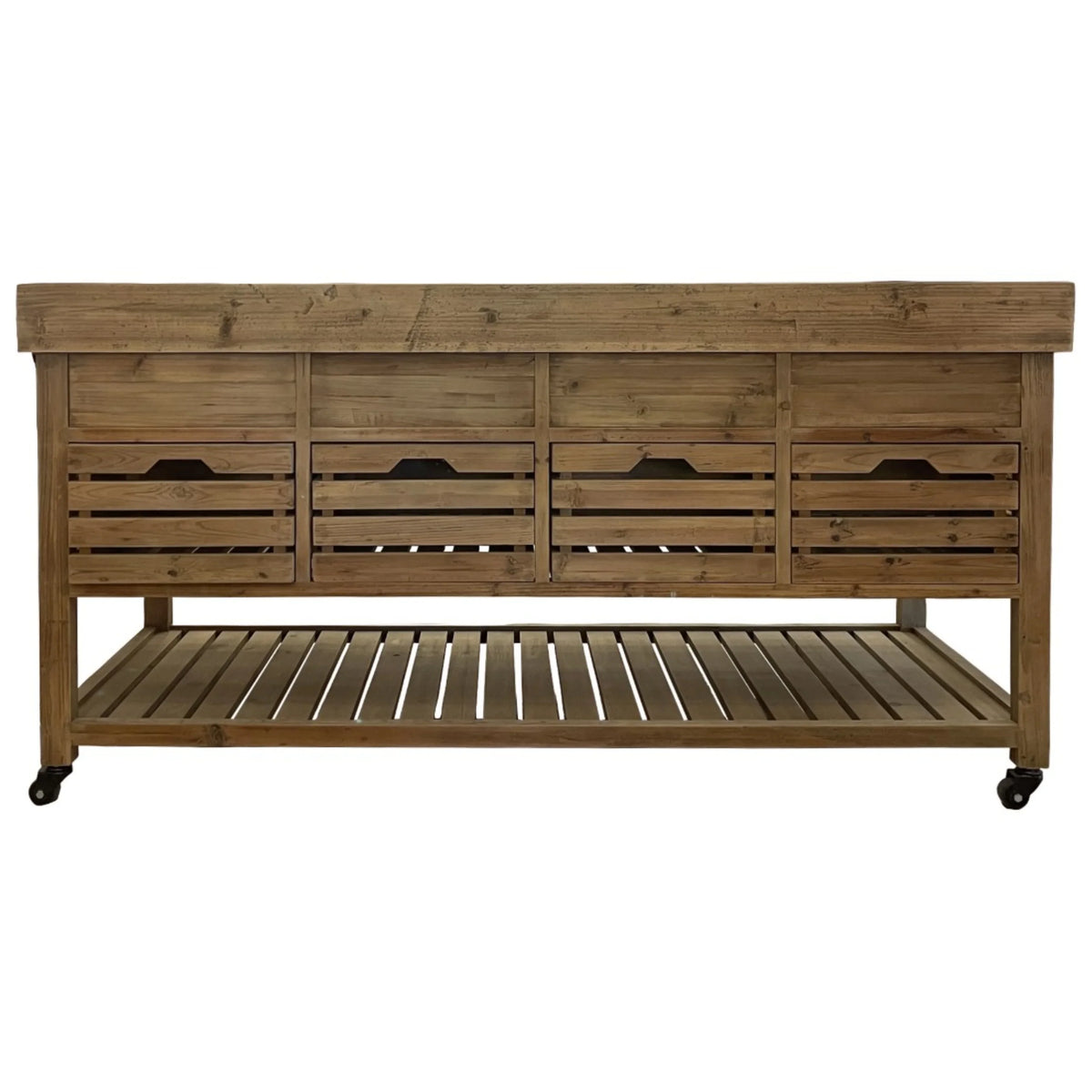 Blue Stone Reclaimed Pine Kitchen Island