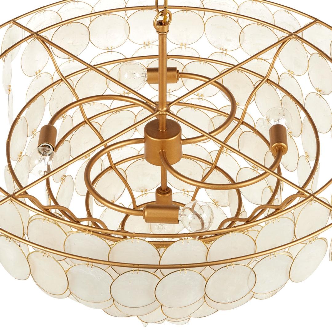 Capiz Shells Tiered Chandelier