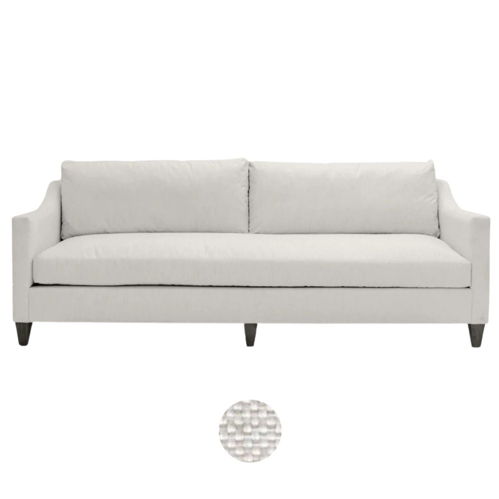 Madison White Upholstered Sofa