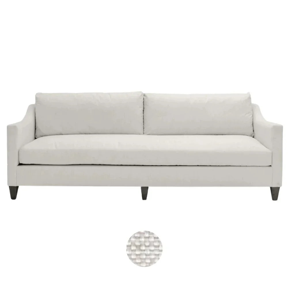 Madison White Upholstered Sofa