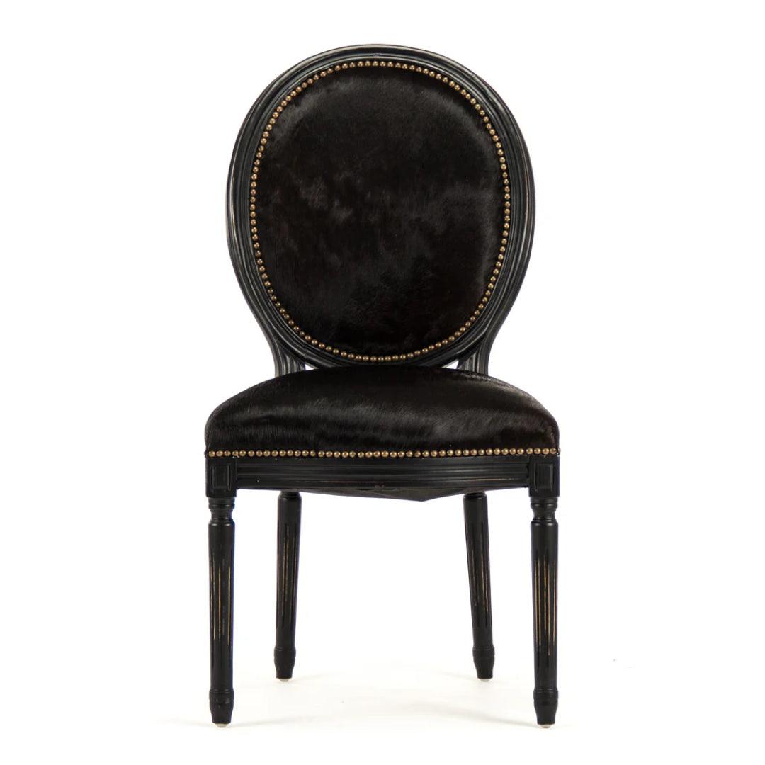 Brazilian Cowhide Black Dining Chair