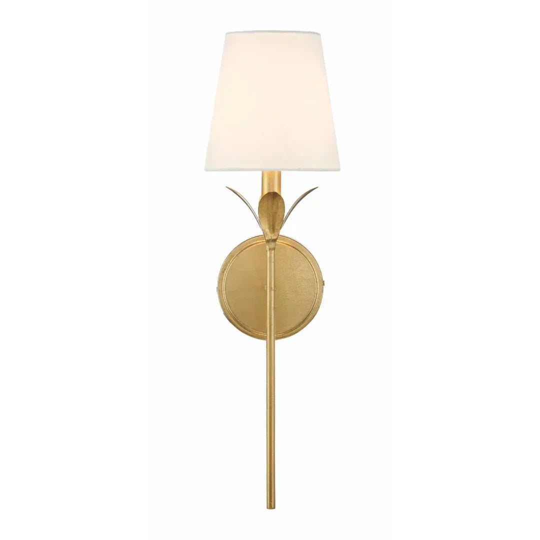 Lily Bloom Antique Gold Wall Sconce