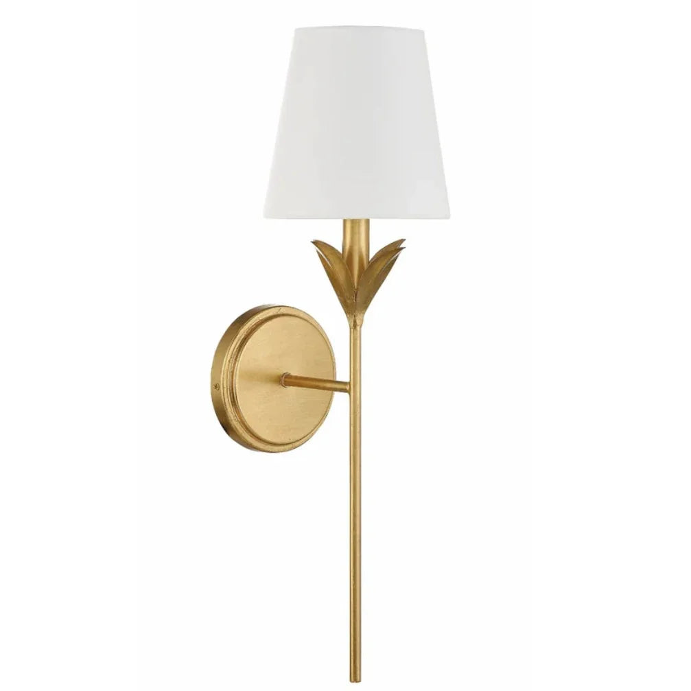 Lily Bloom Antique Gold Wall Sconce
