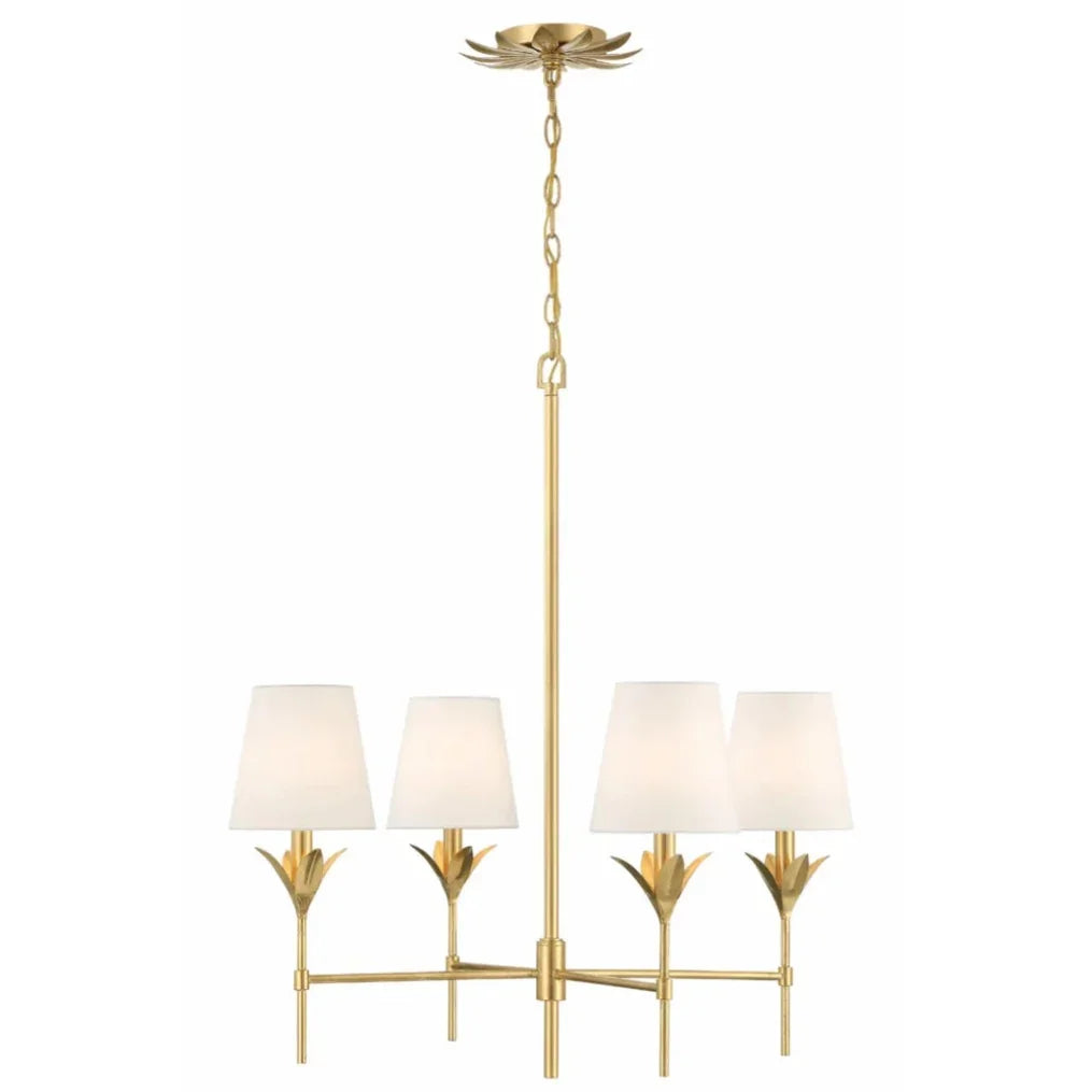 Lily Bloom Antique Gold Chandelier