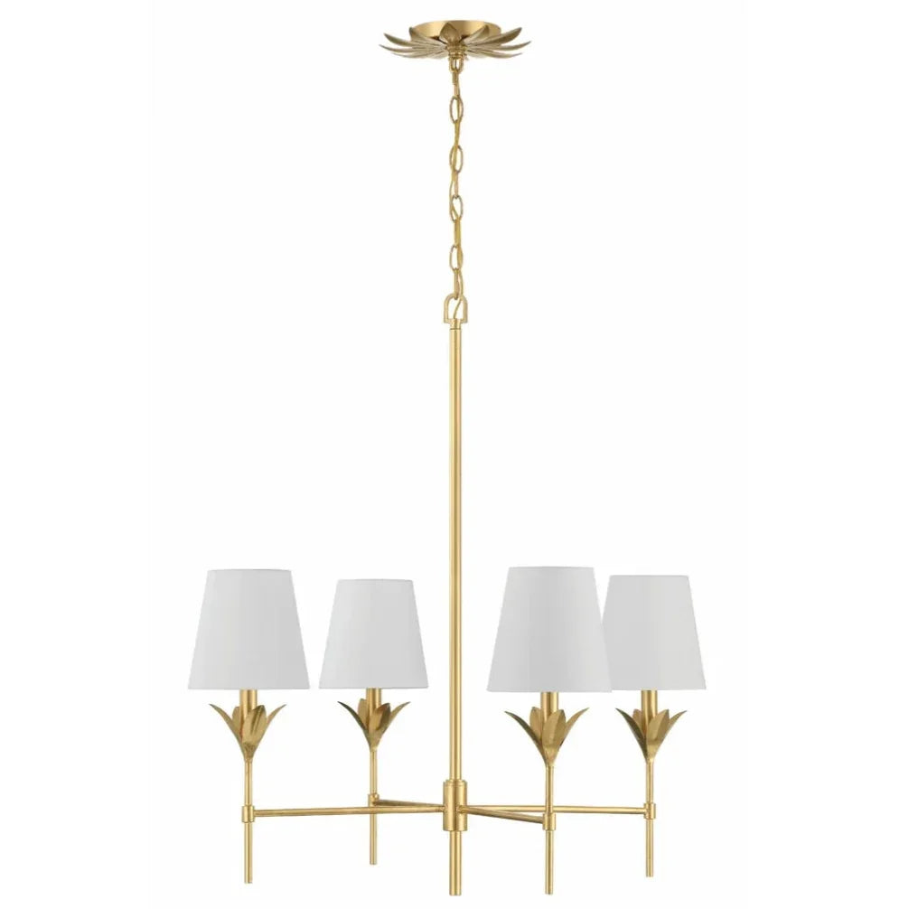 Lily Bloom Antique Gold Chandelier