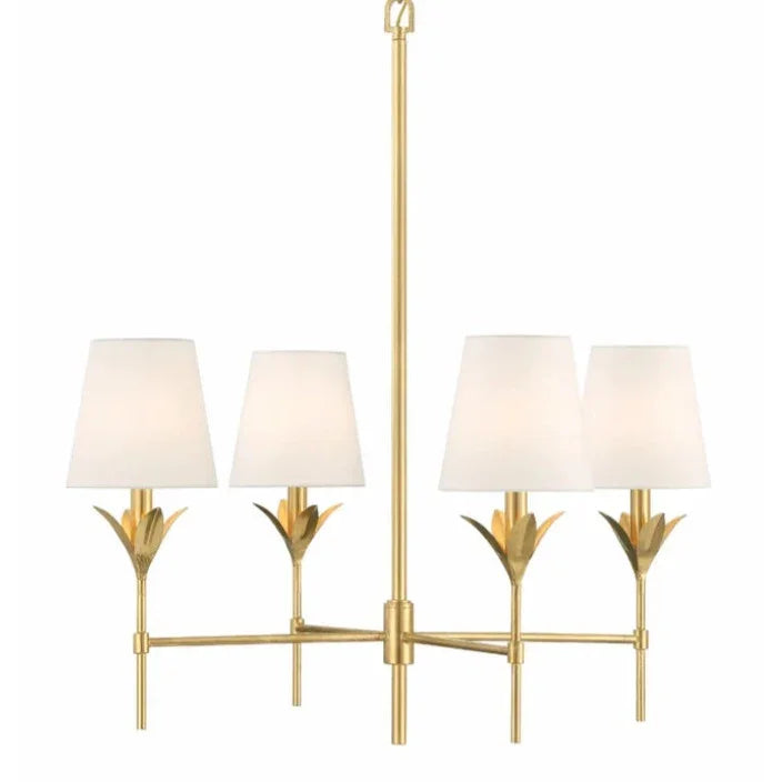 Lily Bloom Antique Gold Chandelier