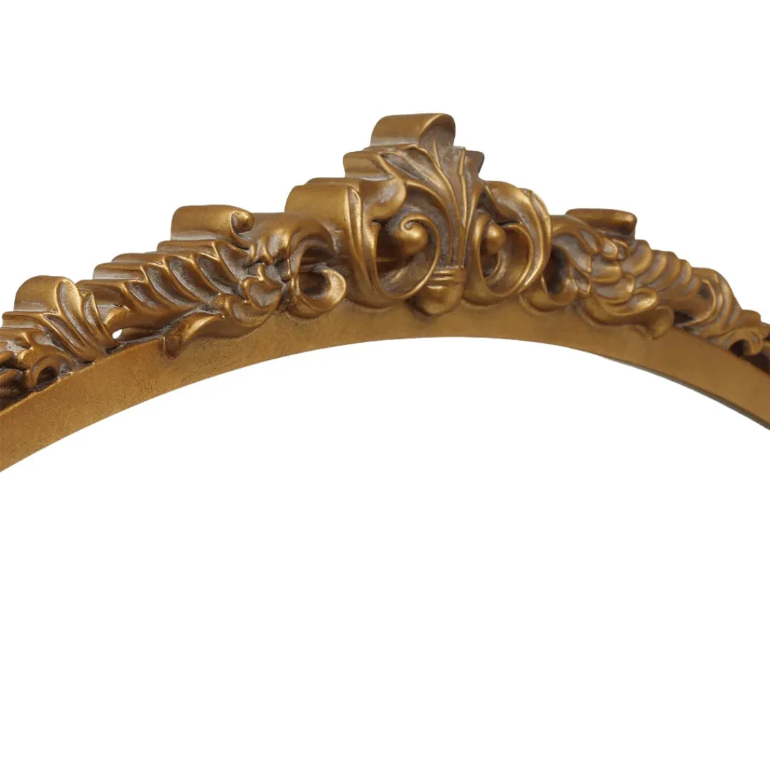 Chateau Acanthus Burnished Brass Mantel Mirror