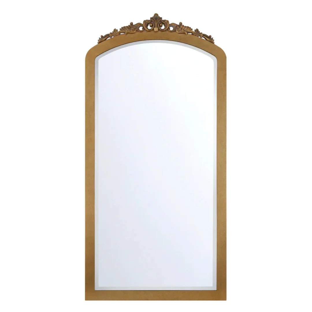Tall Chateau Burnished Brass Floor Mirror