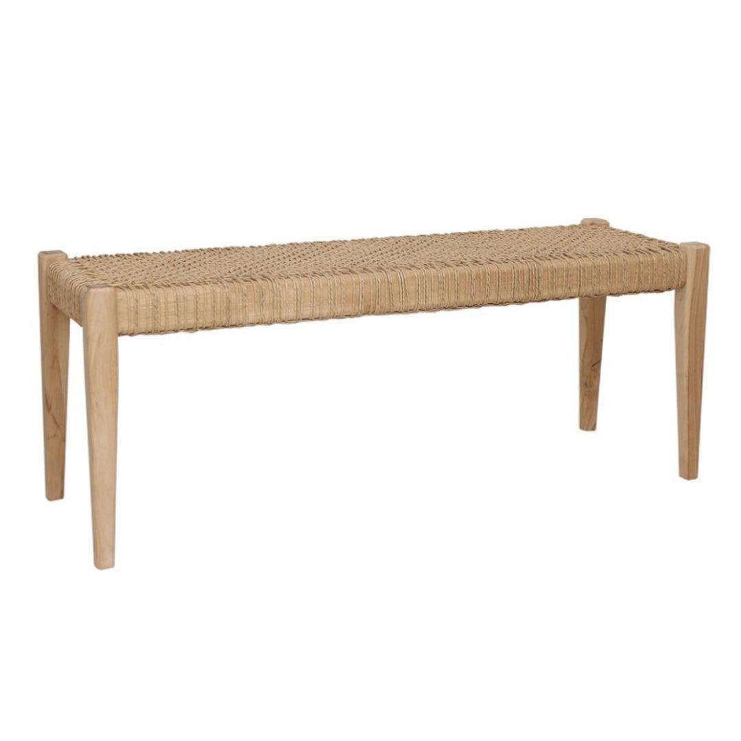 Natural Woven Cameo Bench