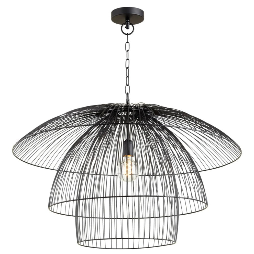 Midnight Canopy Tiered Iron Chandelier
