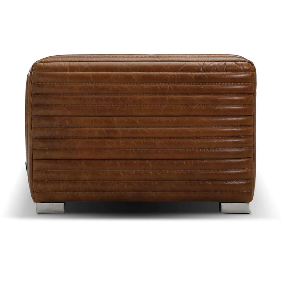 Ribbed Leather Canyon Sofa