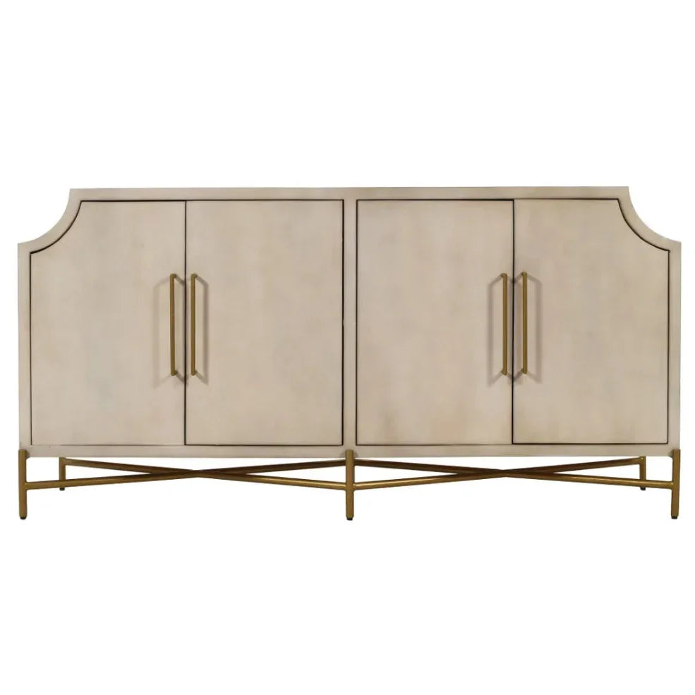 Modern Ivory Four-Door Sideboard