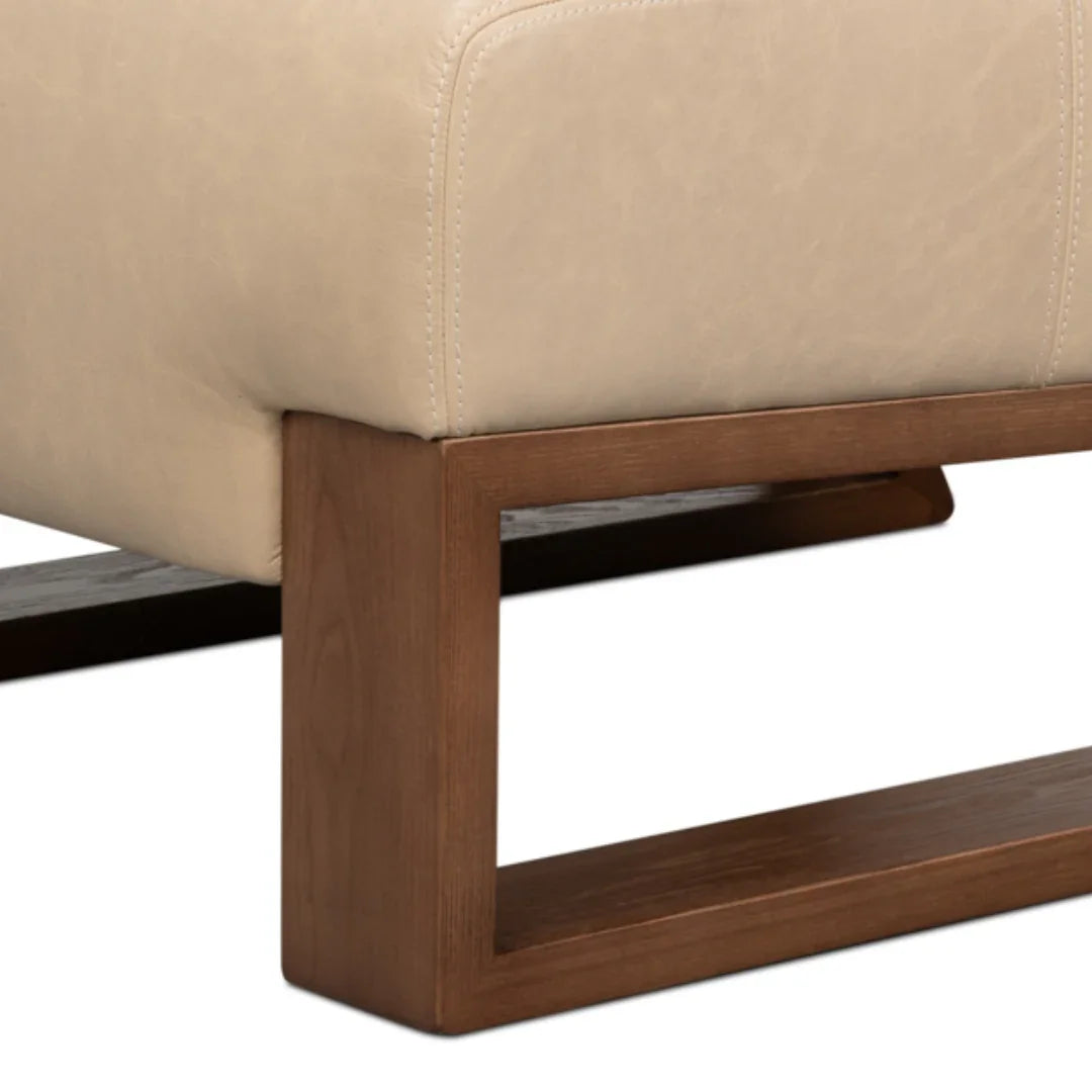 Cappuccino White Modern Slipper Chair