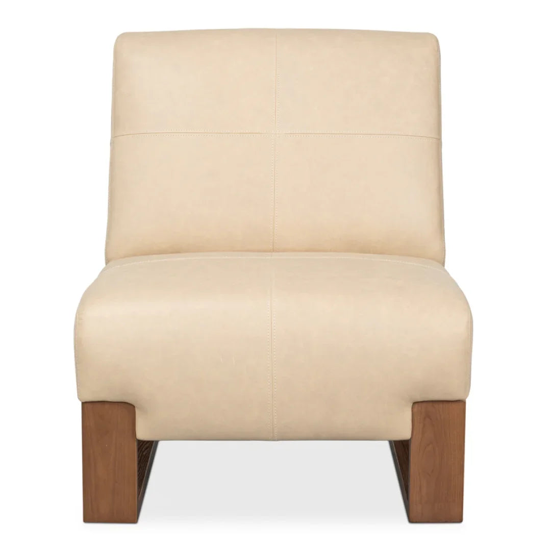 Cappuccino White Modern Slipper Chair