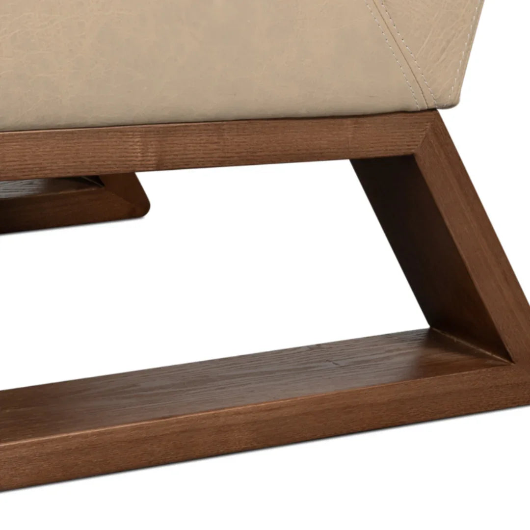 Cappuccino White Modern Slipper Chair
