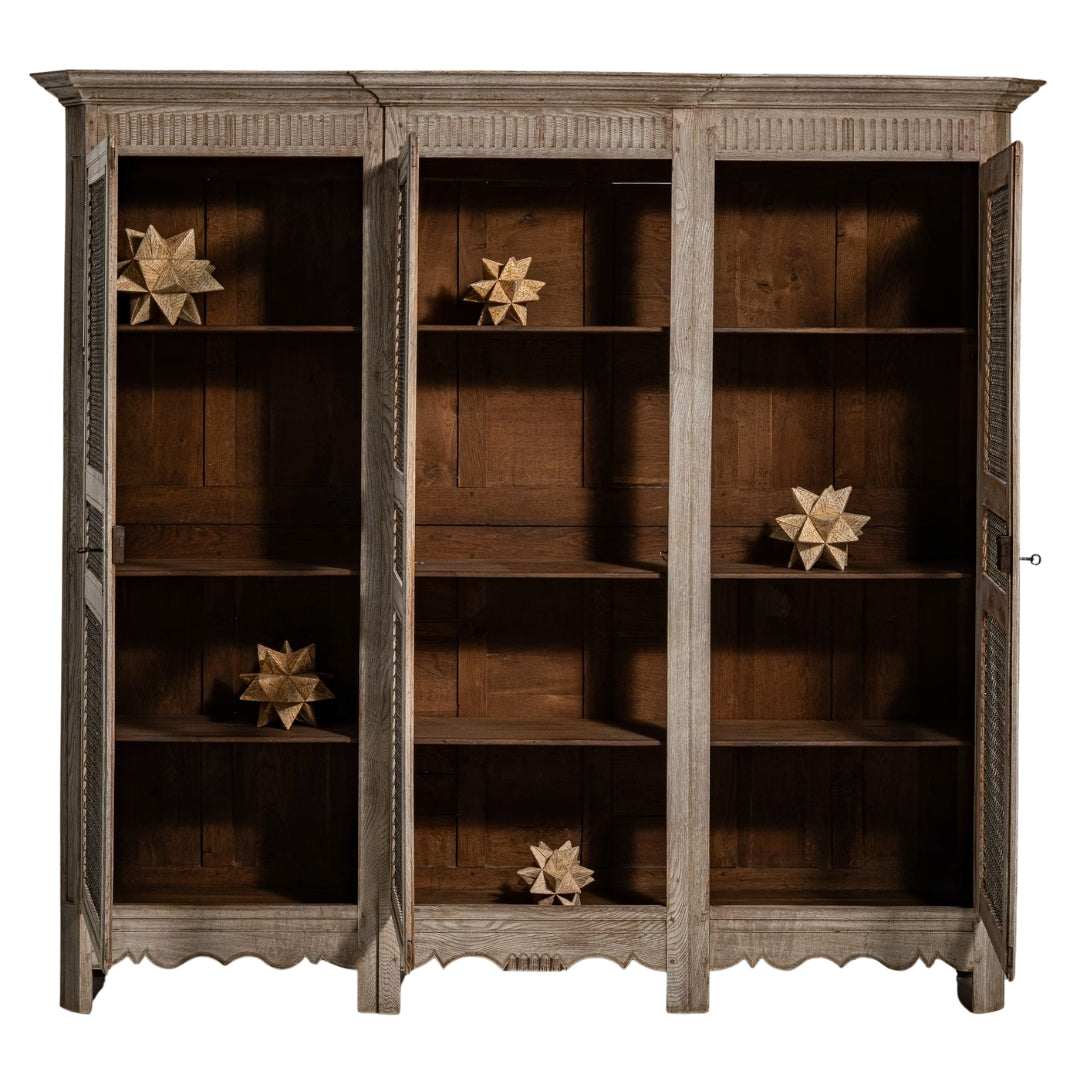 French Country Antique Mesh Display Cabinet, Circa 1840