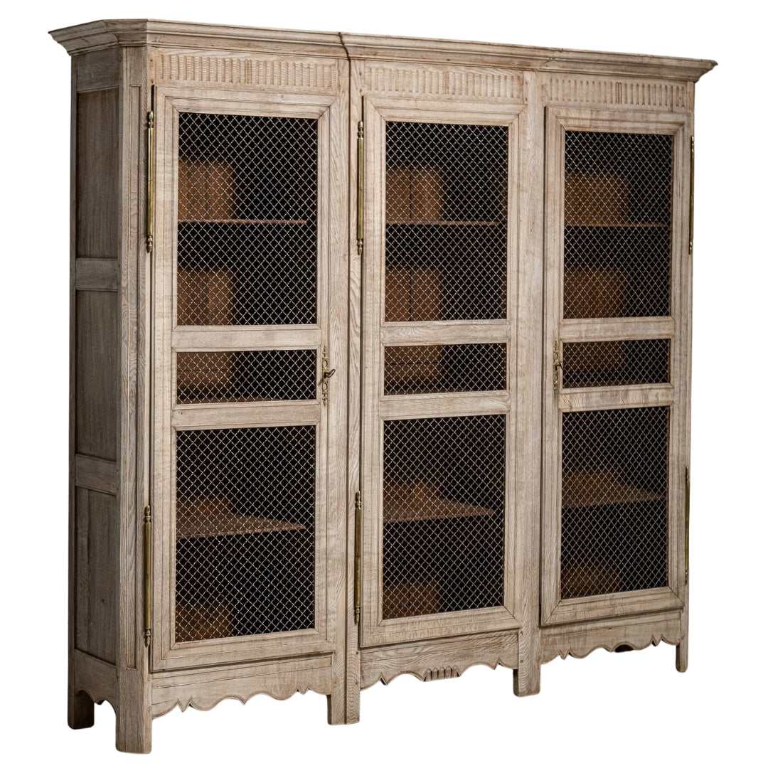 French Country Antique Mesh Display Cabinet, Circa 1840