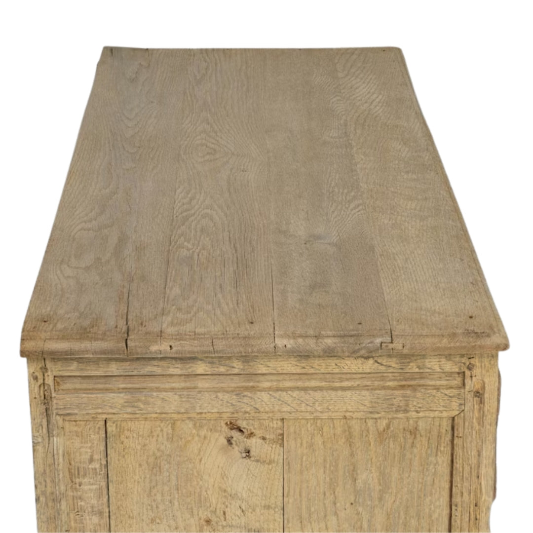 Carved Wooden Chest with Beaded Carvings, Circa 1850